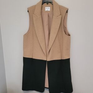 ELLE Wool Blend Long Vest